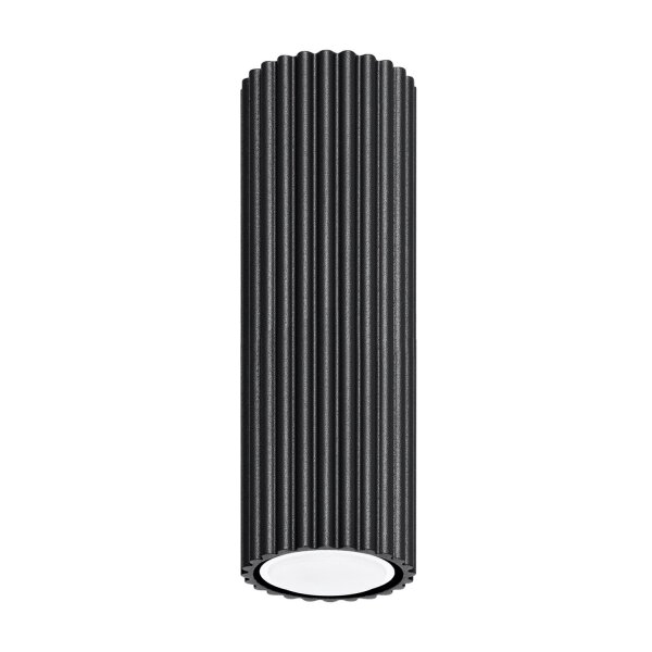 Deckenlampe Aufputz Ø 6,5 cm H: 20 cm Schwarz GU10 Aluminium