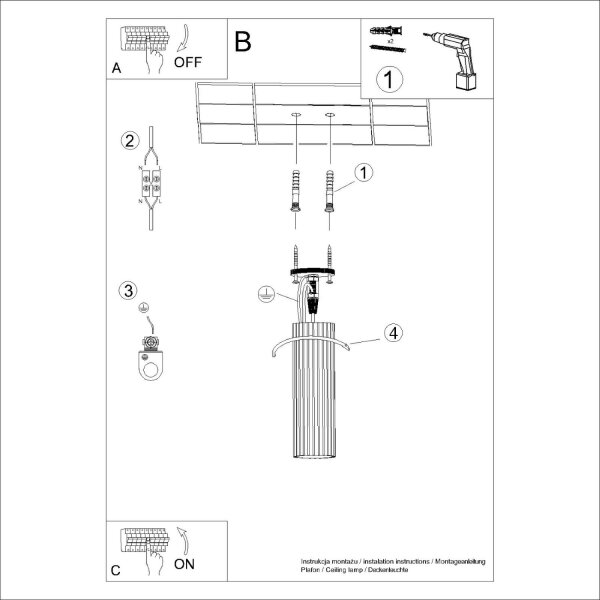 Deckenlampe Aufputz Ø 6,5 cm H: 20 cm Schwarz GU10 Aluminium