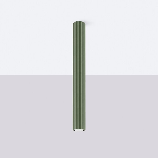 Aufbauspot GU10 Ø 6,5 cm H: 60 cm Aufputz Grün Modern