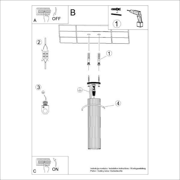 Deckenleuchte klein Ø 6,5 cm H: 20 cm Weiß Aufputz Alu GU10