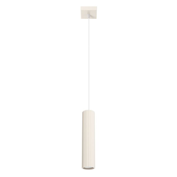 Hängeleuchte schmal Ø 8 cm Aluminium in Creme für GU10 BERTA