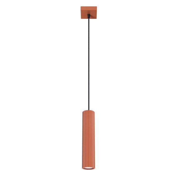 Hängelampe Rot schmal Ø 8 cm H: max. 118 cm GU10