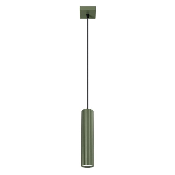 Pendelleuchte Grün schmal B: 8 cm H: max. 118 cm GU10 Modern