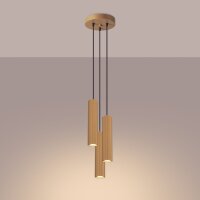Hängelampe 3-flammig GU10 Aluminium B: 19,5 cm in Gold