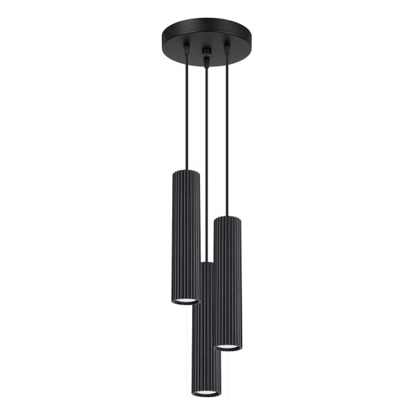 Pendelleuchte GU10 Schwarz Alu L:19,5 cm verstellbar