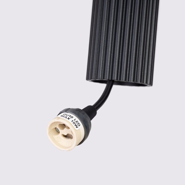 Pendelleuchte GU10 Schwarz Alu L:19,5 cm verstellbar