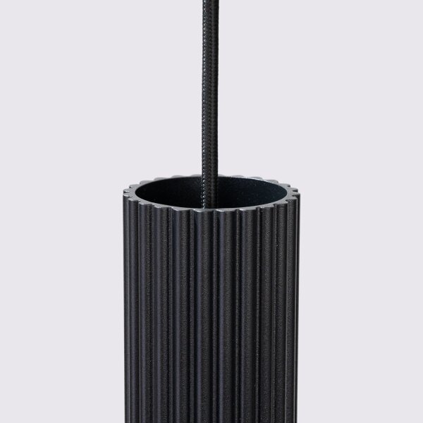 Pendelleuchte GU10 Schwarz Alu L:19,5 cm verstellbar