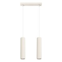 Hängelampe 2-flammig GU10 B: 30 cm schmal in Creme...