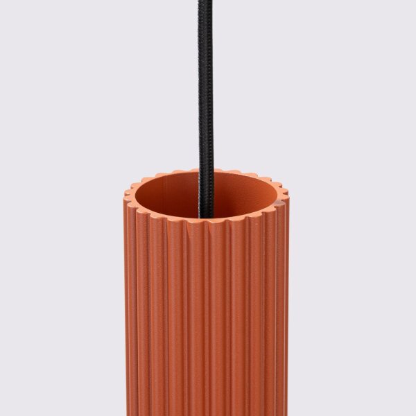 Hängelampe Rot 2-flammig B: 30 cm schmal H: max. 90 cm GU10