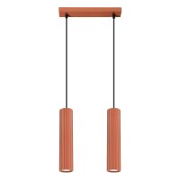Hängelampe Rot 2-flammig B: 30 cm schmal H: max. 90...