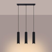 Pendelleuchte 3-flammig GU10 B: 45 cm Schwarz Modern BERTA