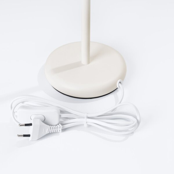 Schreibtischlampe GU10 43 cm hoch in Creme Modern Aluminium