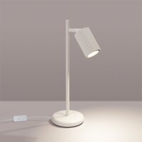 Schreibtischlampe GU10 43 cm hoch in Creme Modern Aluminium