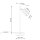 Schreibtischlampe GU10 43 cm hoch in Creme Modern Aluminium