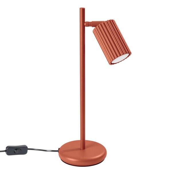 Leselampe GU10 43 cm hoch Aluminium in Rot Modern schwenkbar