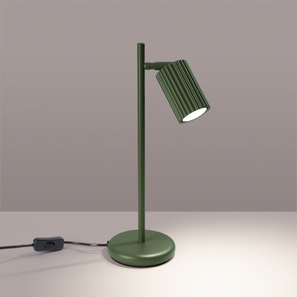 Schreibtischlampe Modern 43 cm hoch Grün GU10 schwenkbar BERTA