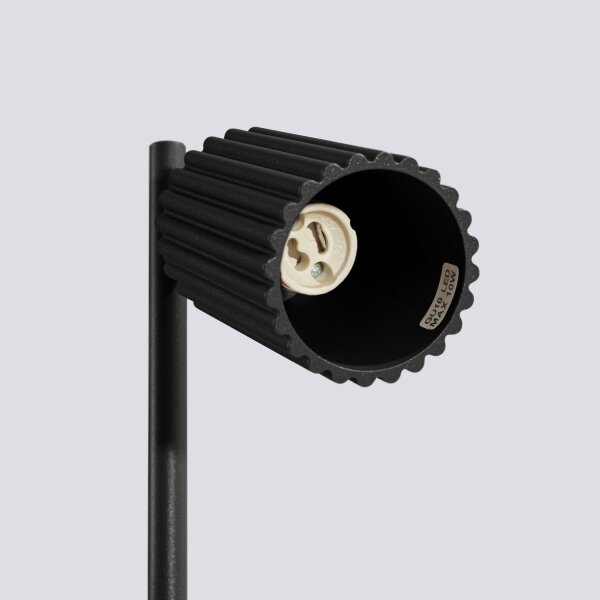Schreibtischleuchte Schwarz H: 43 cm schwenkbar Aluminium GU10