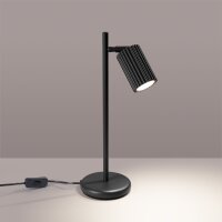 Schreibtischleuchte Schwarz H: 43 cm schwenkbar Aluminium...