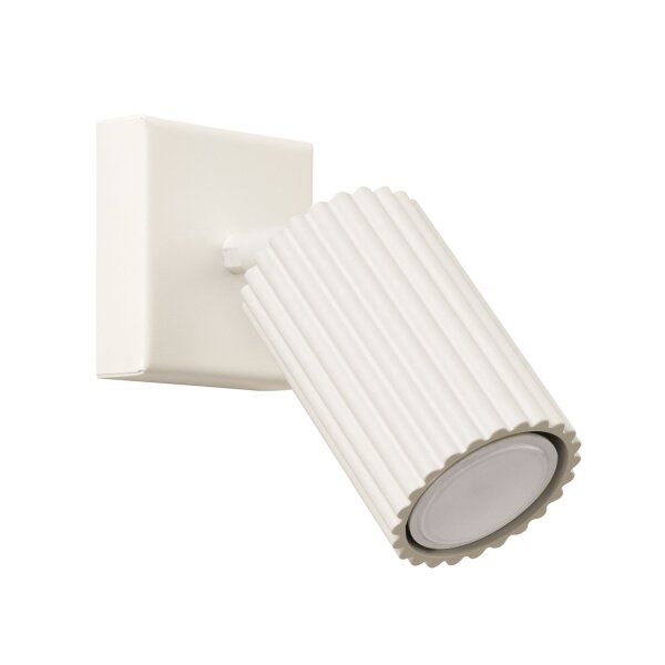 Wandspot GU10 B: 8 cm klein in Creme aus Aluminium