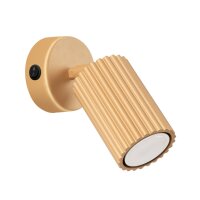 Schwenkbare Leselampe Wand GU10 B: 8 cm klein in Gold aus...