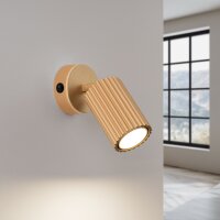 Schwenkbare Leselampe Wand GU10 B: 8 cm klein in Gold aus...
