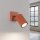 Wandspot GU10 B: 8 cm klein Rot schwenkbar Modern Aluminium