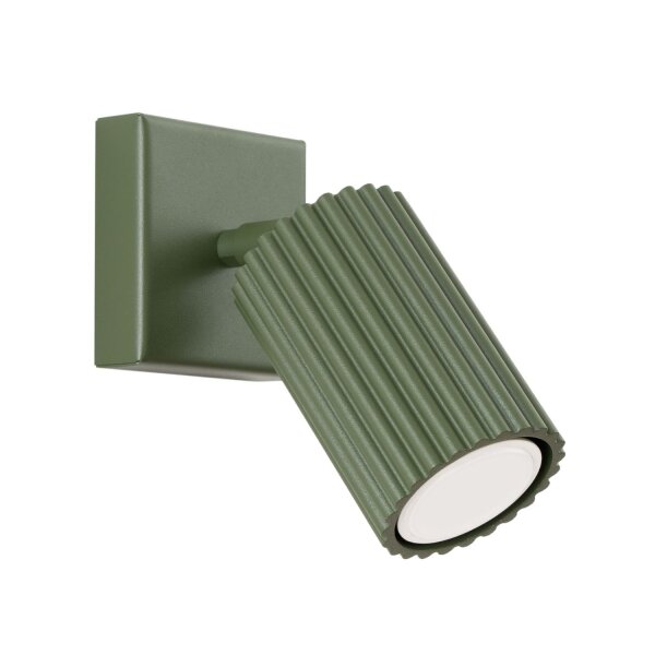 Wandlampe Modern Grün GU10 B:8 cm Alu schwenkbar