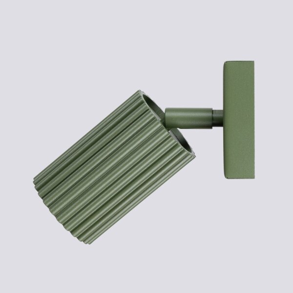 Wandlampe Modern Grün GU10 B:8 cm Alu schwenkbar