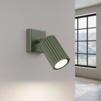 Wandlampe Modern Grün GU10 B:8 cm Alu schwenkbar