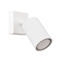 Kleine Wandlampe Weiß GU10 B:8 cm Alu schwenkbar
