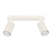 Deckenstrahler Creme flexibel GU10 2 flammig L:30 cm