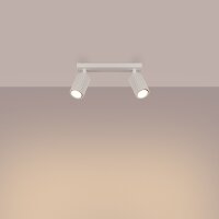 Deckenstrahler Creme flexibel GU10 2 flammig L:30 cm