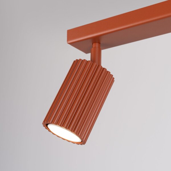 Deckenspot Rot verstellbar GU10 2 flammig L:30 cm