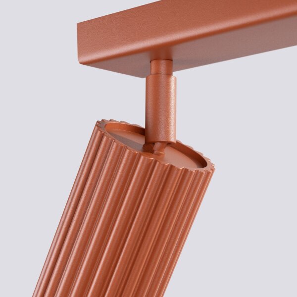 Deckenspot Rot verstellbar GU10 2 flammig L:30 cm