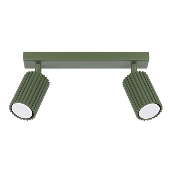 Deckenspot Grün verstellbar GU10 2 flammig L:30 cm