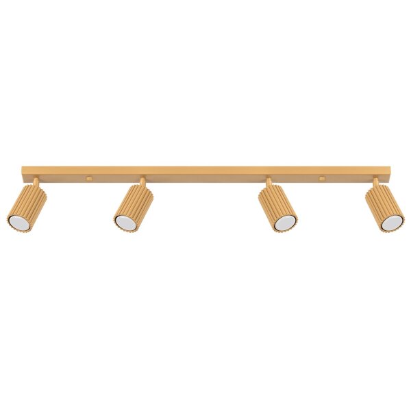 Deckenlampe 4-flammig 81 cm lang GU10 in Gold aus Aluminium