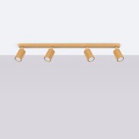 Deckenlampe 4-flammig 81 cm lang GU10 in Gold aus Aluminium