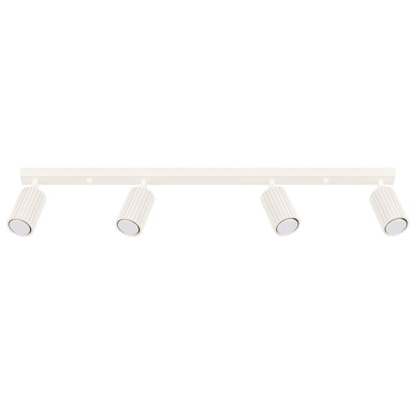 Moderner Deckenstrahler 4-flammig GU10 B: 81 cm in Creme