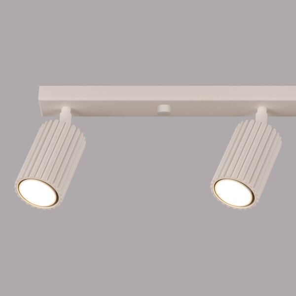 Moderner Deckenstrahler 4-flammig GU10 B: 81 cm in Creme