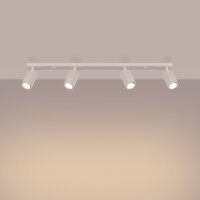 Moderner Deckenstrahler 4-flammig GU10 B: 81 cm in Creme