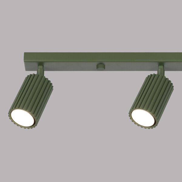 Deckenstrahler Modern GU10 4-flammig 81 cm lang in Grün