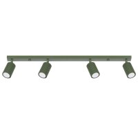 Deckenstrahler Modern GU10 4-flammig 81 cm lang in Grün