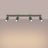 Deckenstrahler Modern GU10 4-flammig 81 cm lang in Grün