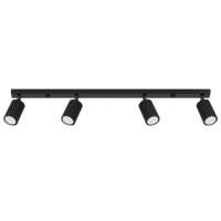 Deckenleuchte Schwarz 4-flammig GU10 81 cm lang Modern