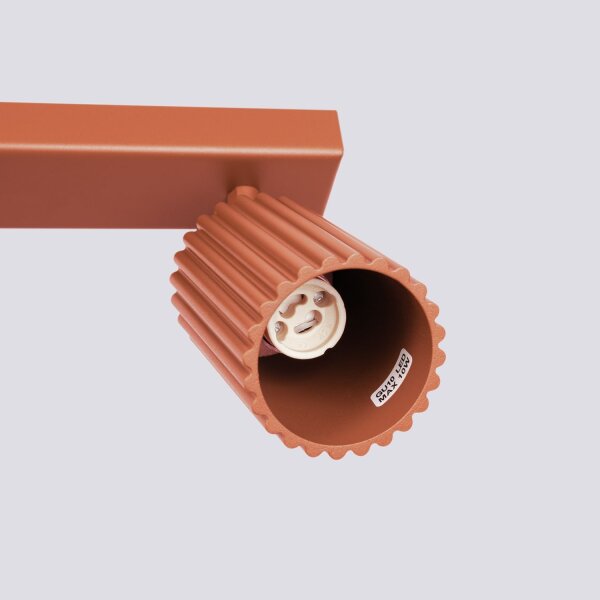 GU10 Deckenstrahler schwenkbar Rot 81 cm länglich Alu