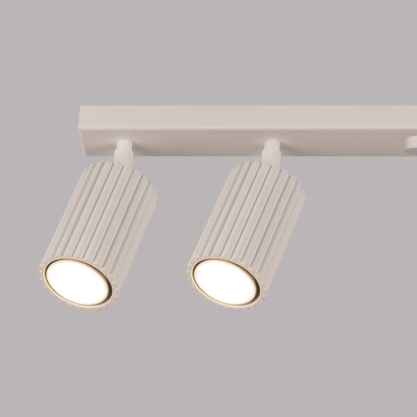 Deckenstrahler Modern 6-flammig GU10 117 cm lang in Creme