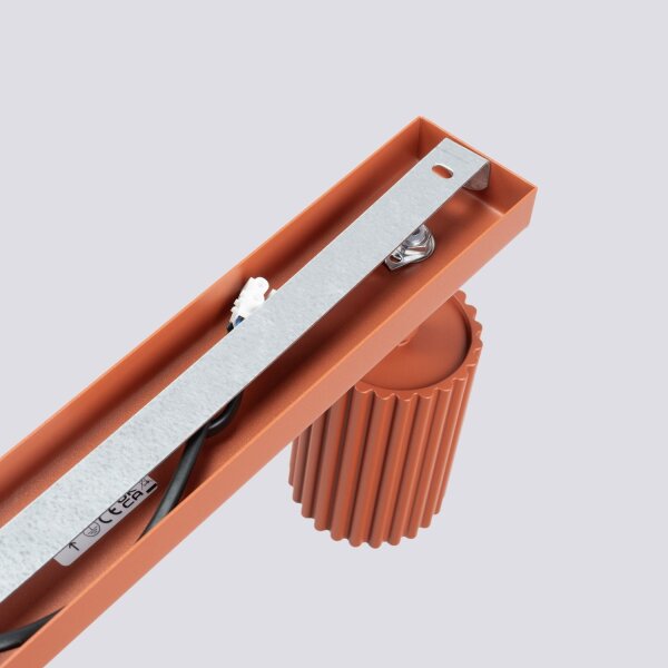 Deckenstrahler 6-flammig Rot GU10 117 cm lang groß Aluminium