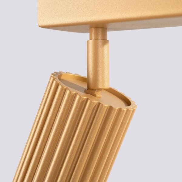 GU10 Deckenspot schwenkbar Gold 117 cm länglich Alu