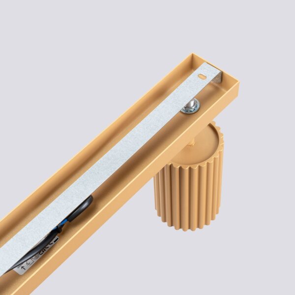 GU10 Deckenspot schwenkbar Gold 117 cm länglich Alu