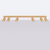 GU10 Deckenspot schwenkbar Gold 117 cm länglich Alu